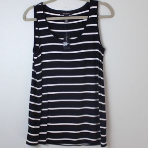 White House Black Market Striped Knit Tank